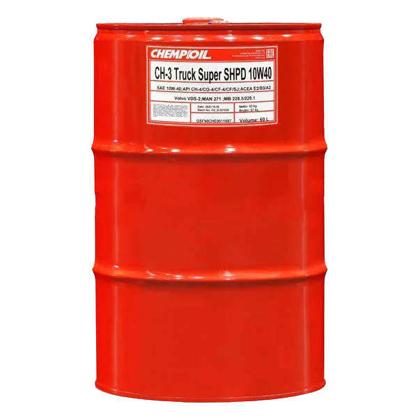 Моторное масло CHEMPIOIL TRUCK Super SHPD CH-3 10W-40 (A3; B3; E3/SL; CH-4; CG-4; CF-4) 60л