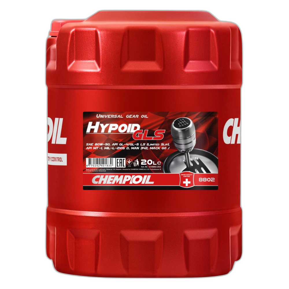 CHEMPIOIL Трансмиссионное масло Hypoid GLS 80W-90 (MIL-L-2105 D ) МКПП 80W-90 20л