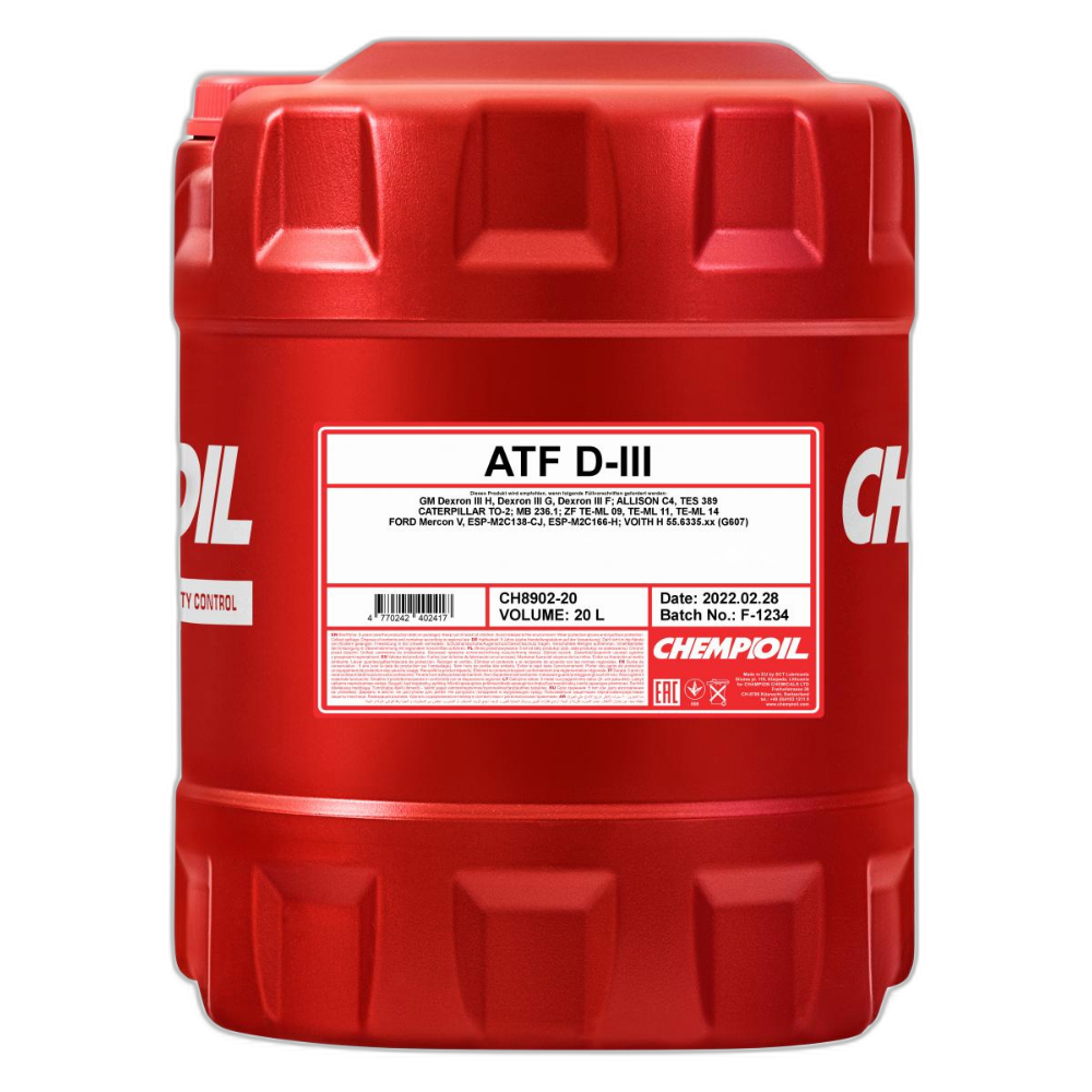 CHEMPIOIL Трансмиссионное масло ATF D-III (DIII; D3; DIIIH; DIIIG; DIIIF ) АКПП 20л