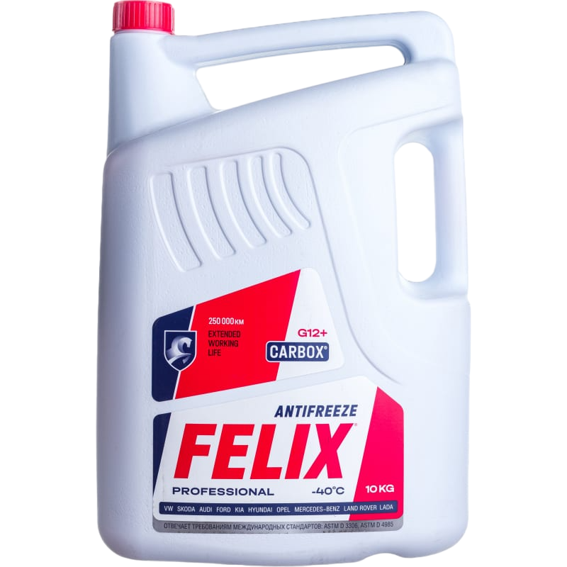 Антифриз FELIX Carbox (-40С), G12+ красный, 10кг