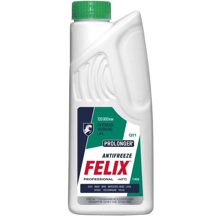 Антифриз FELIX Prolonger (-45С), G11 зеленый, 1кг