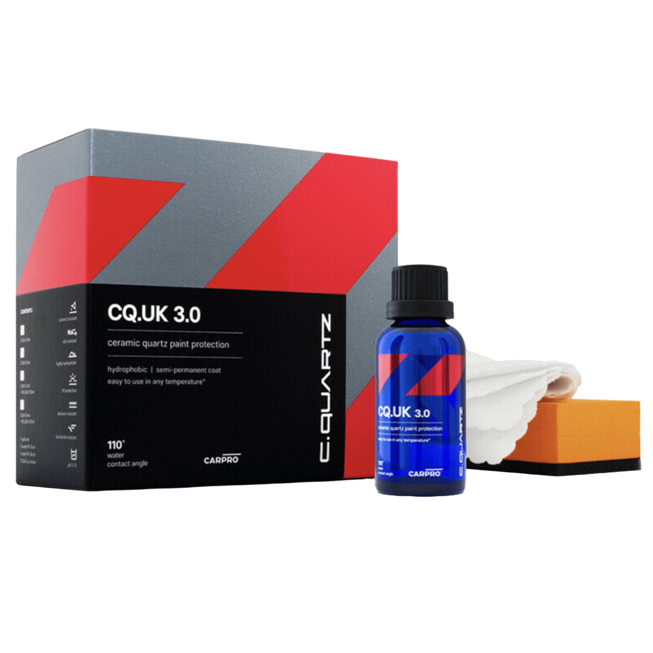 CarPro Кварцевое керамическое покрытие набор C.Quartz UK 3.0 kit 30мл