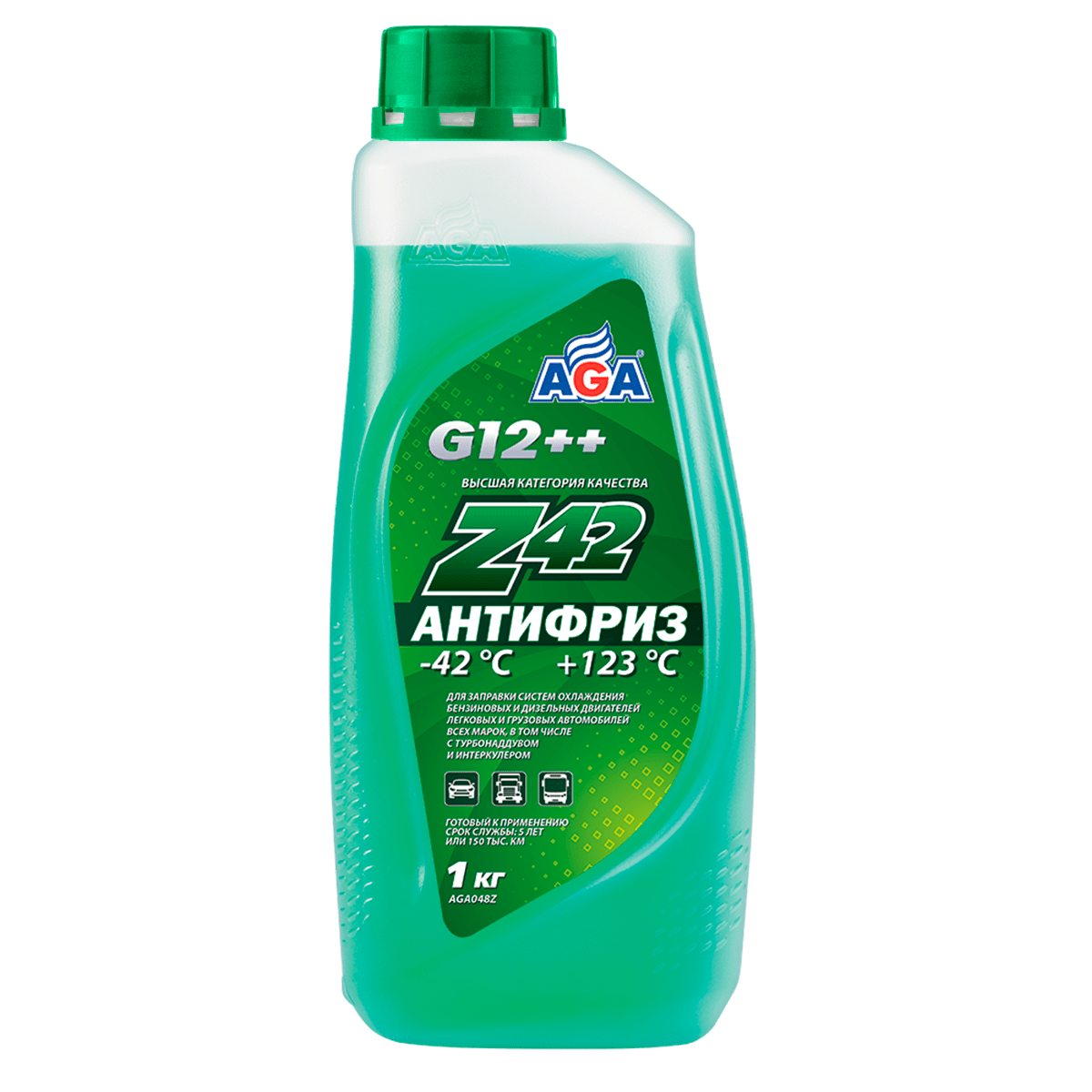 AGA 048Z Антифриз PREMIX зеленый (-42*С) Z42, G12++, 946мл