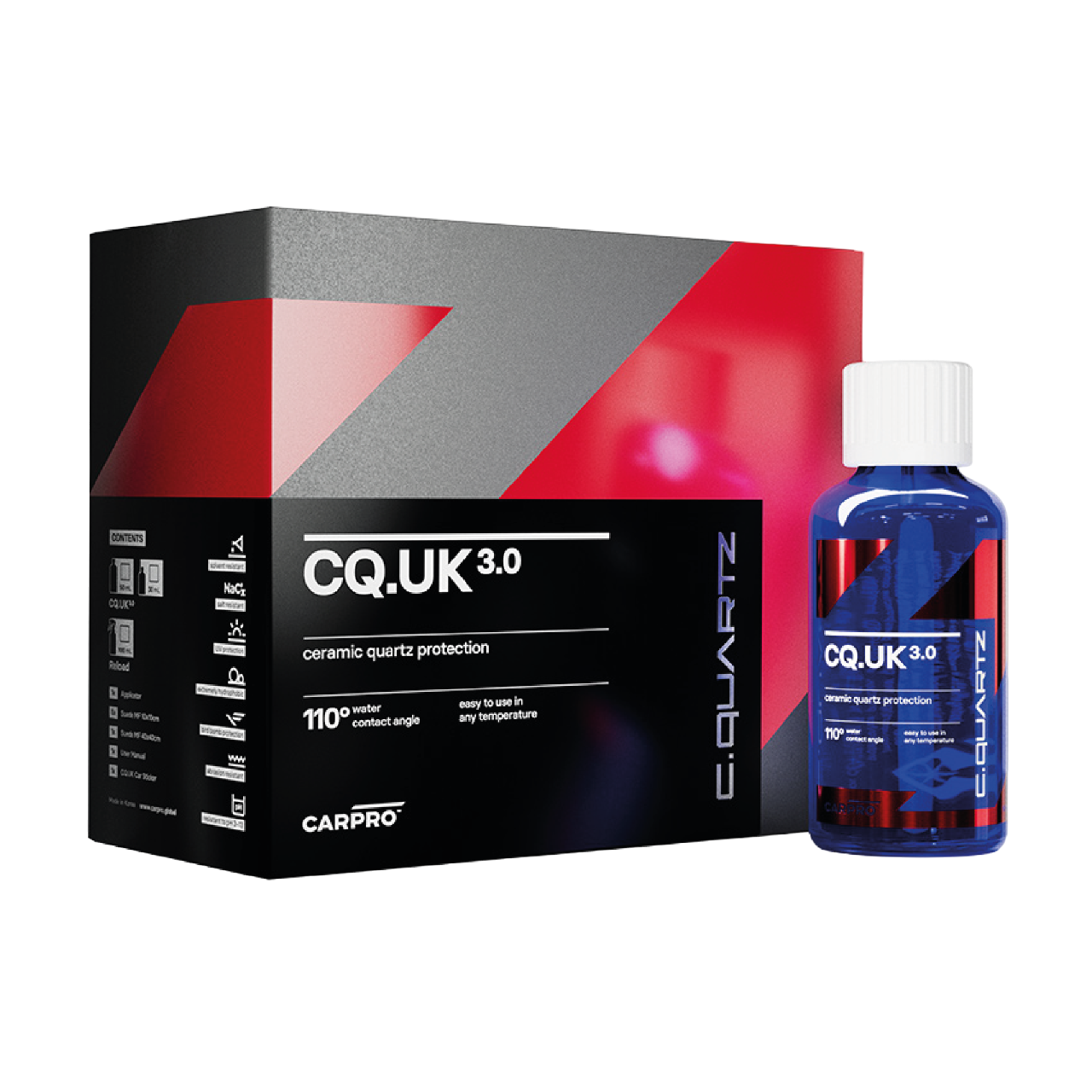 CarPro Кварцевое керамическое покрытие набор C.Quartz UK 3.0 kit 50мл