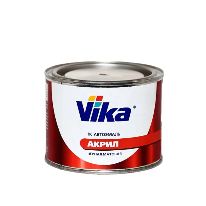 "VIKA акрил" автоэмаль 1-компонентная черная матовая 0,4кг