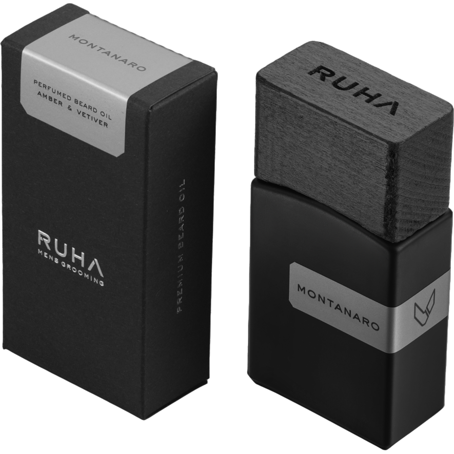 RUHA Парфюмированное масло для бороды MONTANARO Premium Amber & Vetiver 30мл