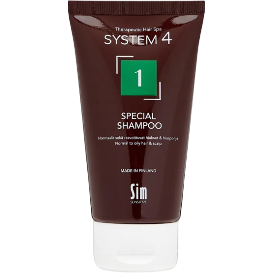 System 4 1 Special Shampoo Терапевтический шампунь №1 для нормальной и жирной кожи головы 75мл