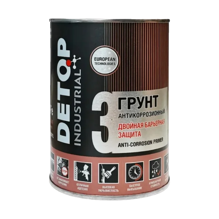DETOP №3 Грунт двойная барьерная защита RAL 7024 Графитовый серый 750мл