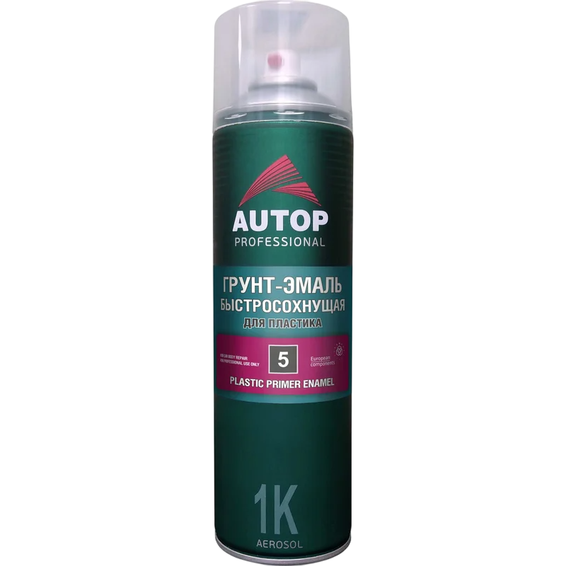 AUTOP Plastic Primer Enamel Professio Грунт эмаль для пластика №5 черный 650мл