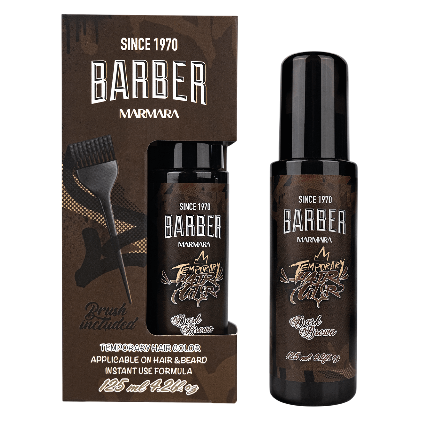 Marmara Barber Спрей Dark Brown для временного окрашивания волос и бороды с кисточкой 125мл