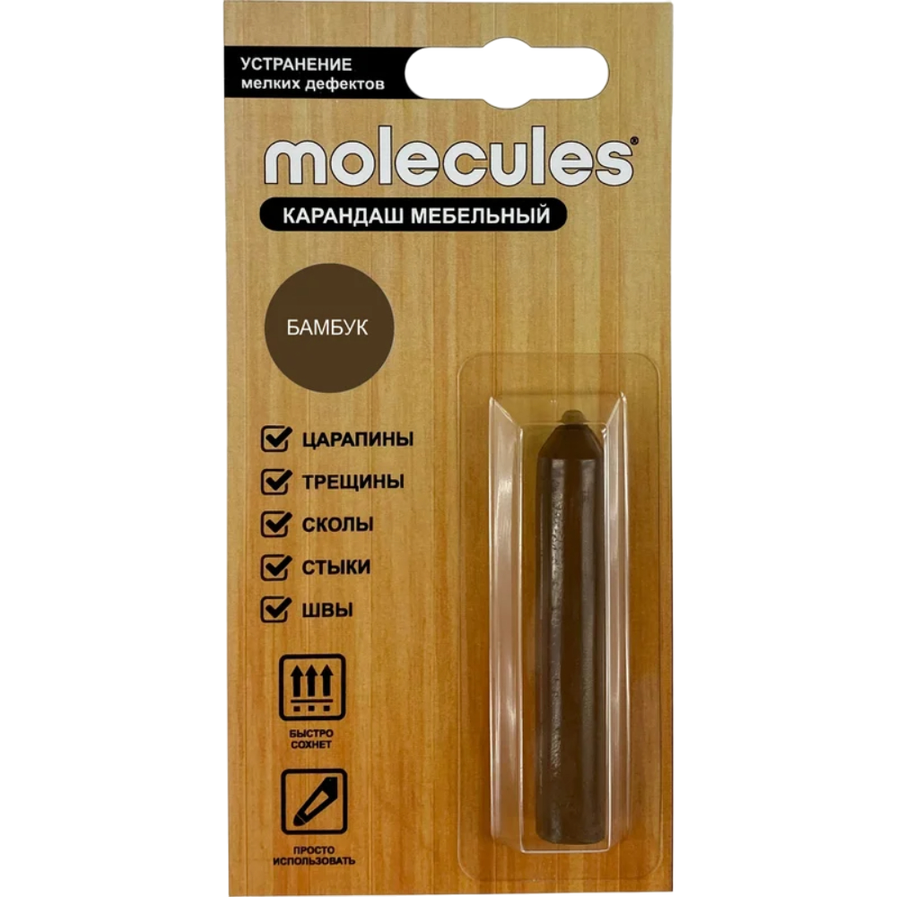 MOLECULES Карандаш воск для реставрации трещин Бамбук