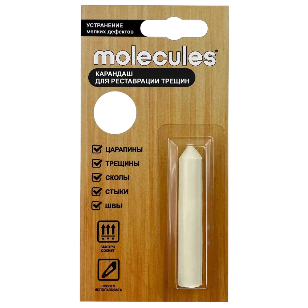 MOLECULES Карандаш воск для реставрации трещин Белый