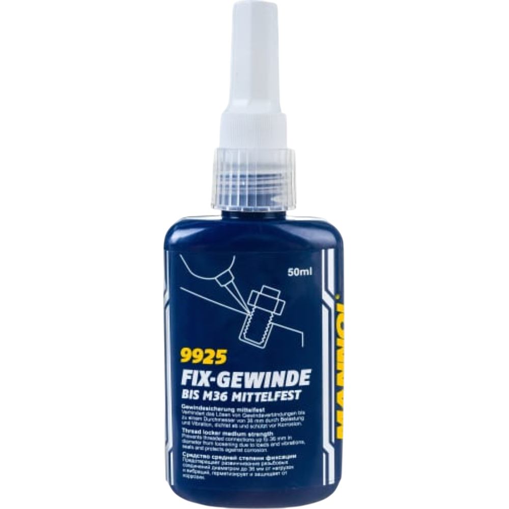 MANNOL 9925 Fix-Gewinde mittelfest Фиксатор резьбы демонтируемый 50мл
