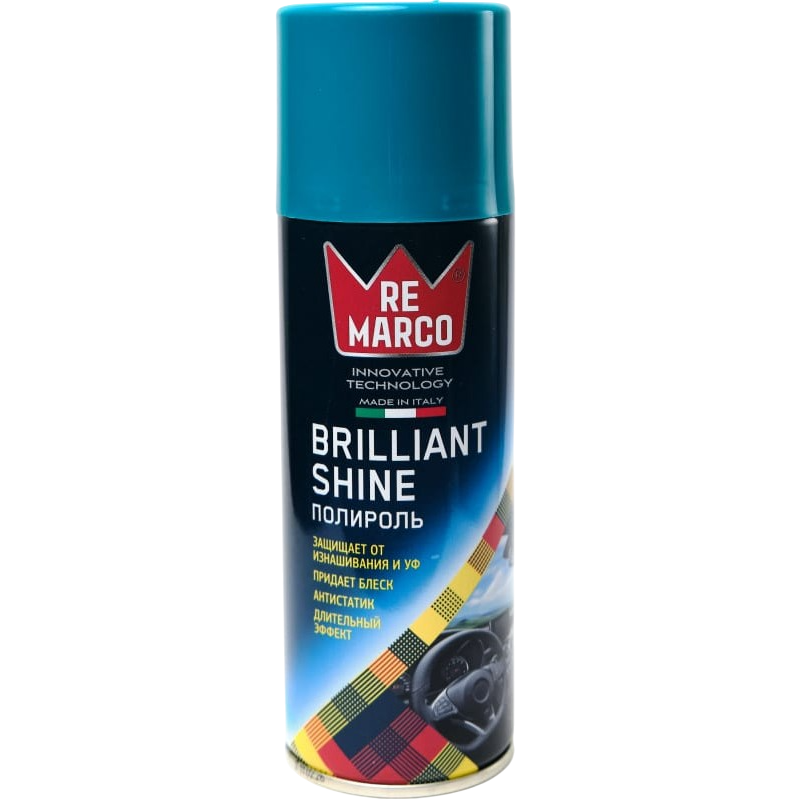 RE MARCO BRILLIANT SHINE "Perf. 808" Полироль пластика 200мл