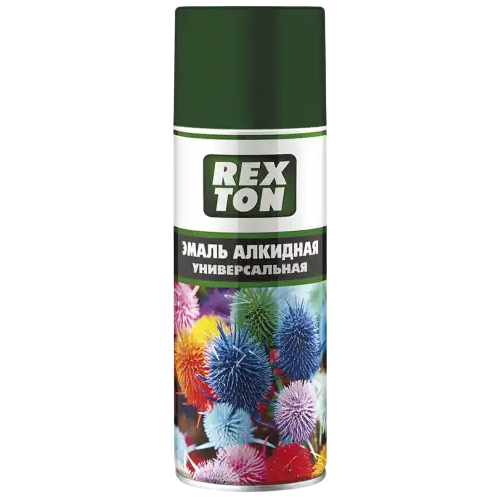 REXTON Эмаль алкидная универсальная темно-зеленая 520мл
