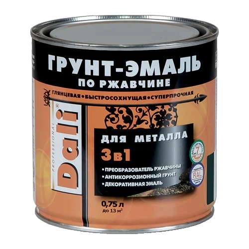 DALI Рогнеда Эмаль по ржавчине серебристый алюминий RAL 9006 750мл