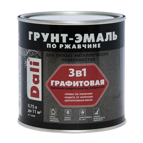 DALI Эмаль Графитовая по ржавчине коричневая Рогнеда 750мл