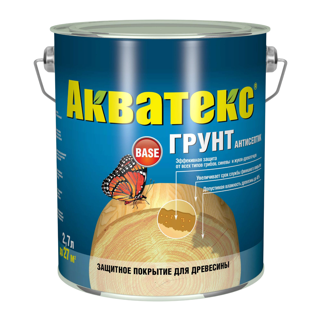 Грунт Акватекс антисептик глубокопроникающий Рогнеда 2,7л