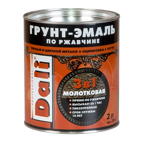 DALI Эмаль молотковая серебристая Рогнеда 2л