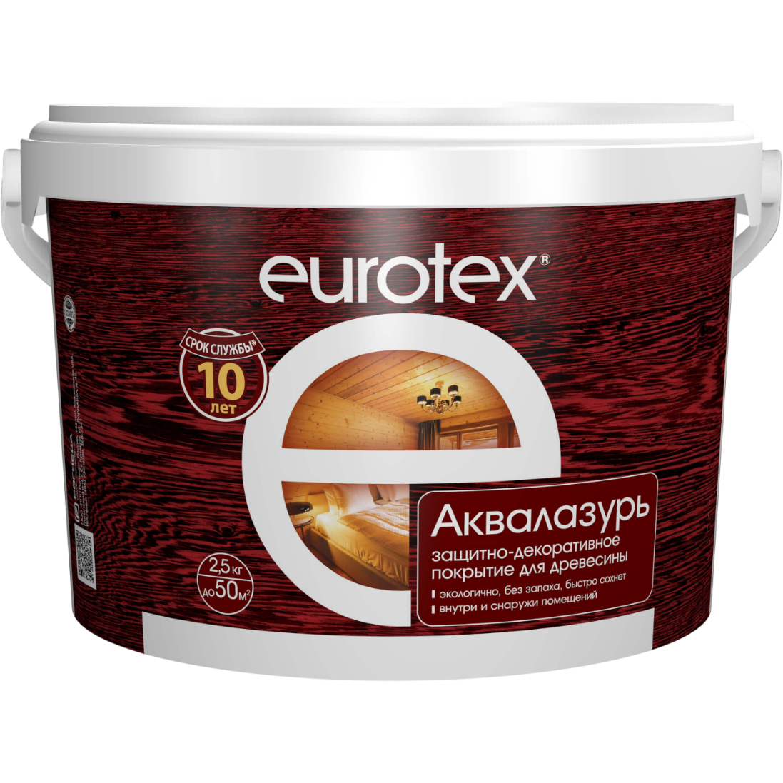 ЕUROTEX Защитно-декоративное покрытие для древесины Олива, Рогнеда 2,5кг