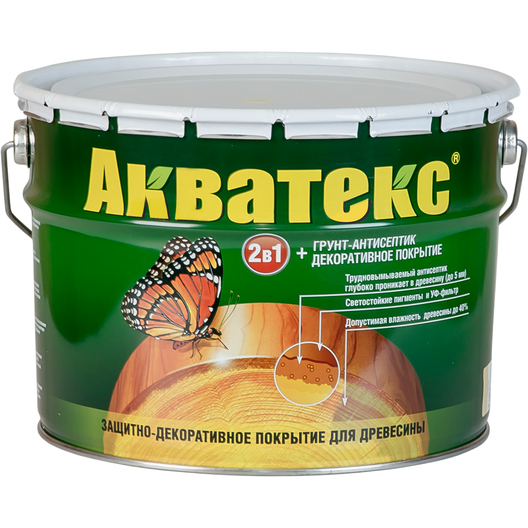 Акватекс Защитно-декоративное покрытие для древесины Бесцветный, Рогнеда 18л
