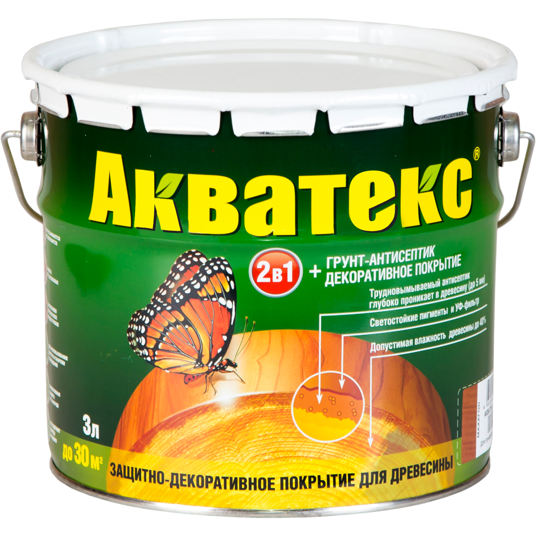Акватекс Защитно-декоративное покрытие для древесины Ваниль, Рогнеда 3л