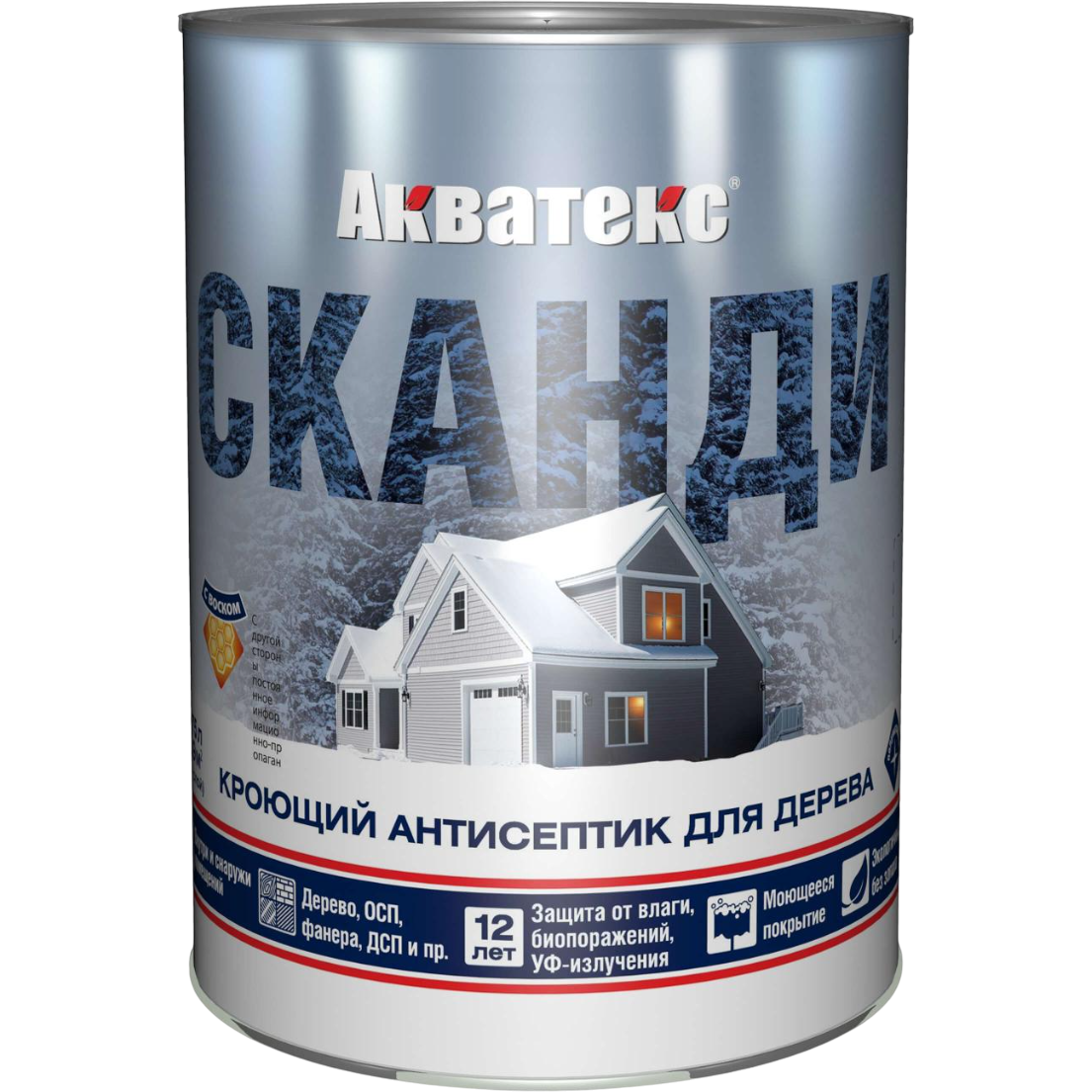 Акватекс Сканди Кроющий антисептик для древесины Альпийское утро, Рогнеда 750мл