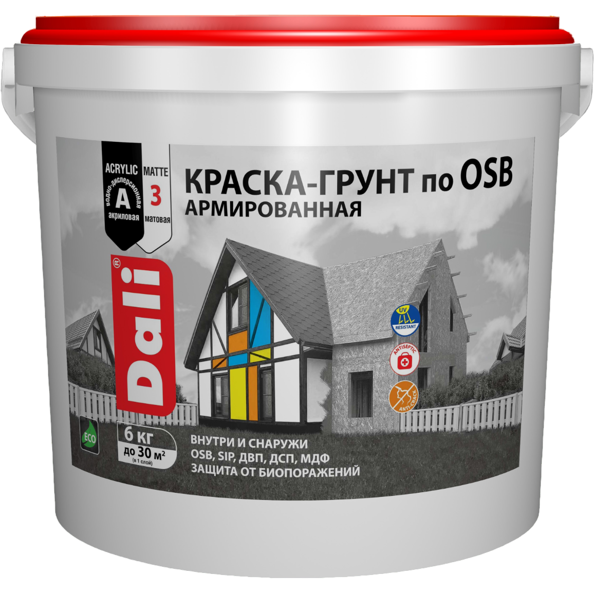 Краска-грунт DALI по OSB база А Рогнеда 6кг