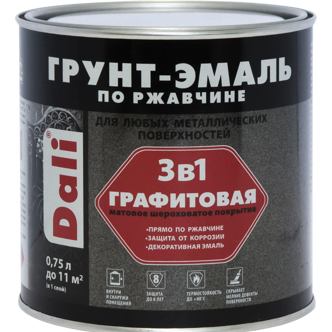 DALI Рогнеда эмаль графитовая по ржавчине зеленая 750мл