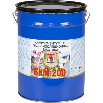 Мастика БКМ-200 битумно-каучуковая гидроизоляционная кровельная Рогнеда 20кг
