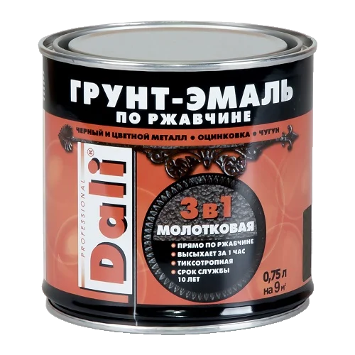 DALI Эмаль молотковая серая Рогнеда 750мл
