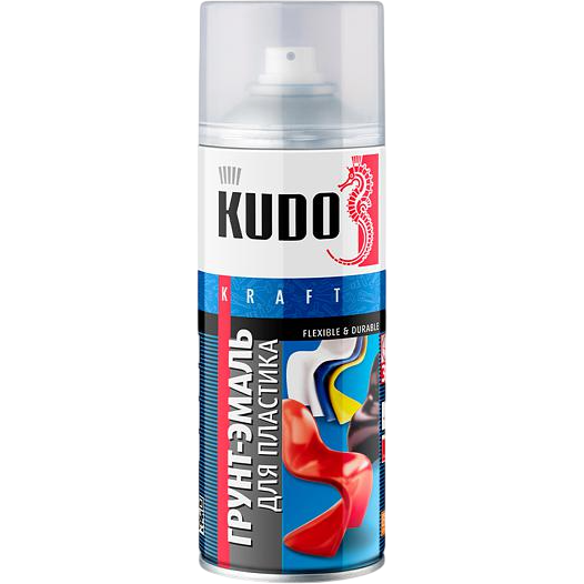 Грунт-эмаль KUDO для пластика белая 520мл