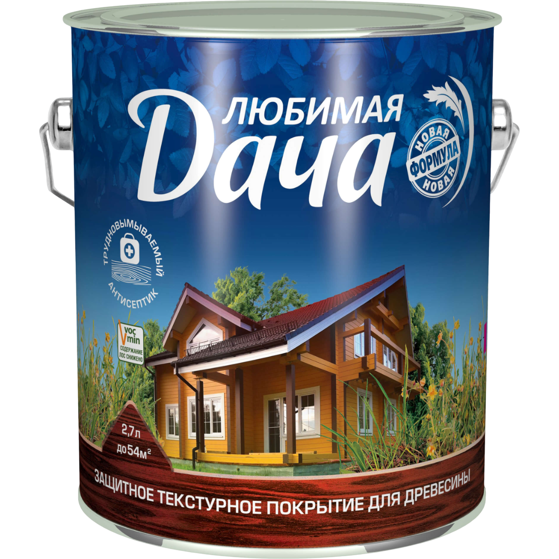 Любимая дача Защитно-декоративное покрытие для древесины Махагон, Рогнеда 2,7л