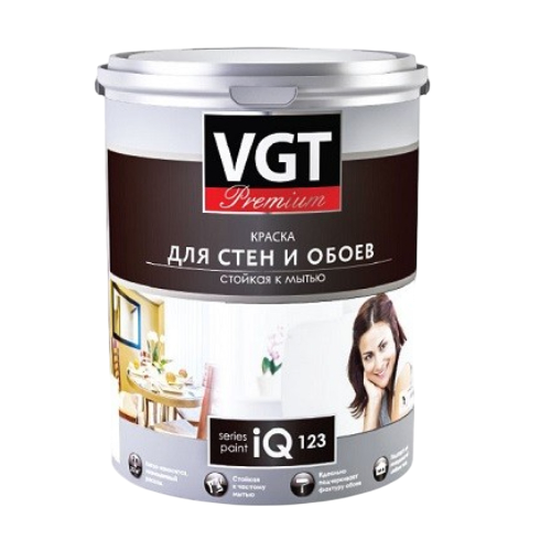 ВД ВГТ Premium для стен и обоев стойкий к мытью база С IQ123 2л/2,72кг
