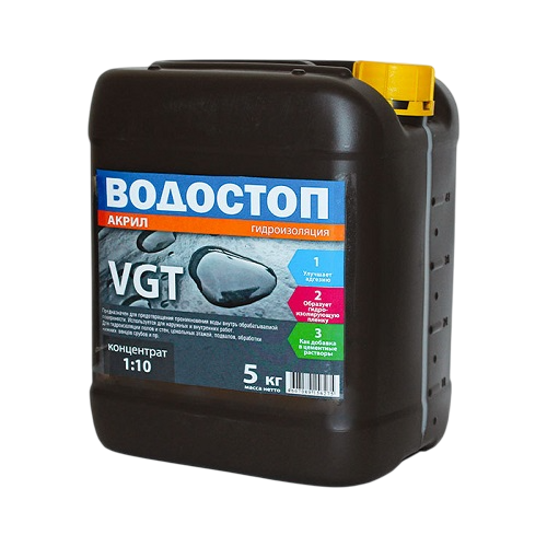 Грунт ВГТ концентрат Водостоп-акрил 5кг