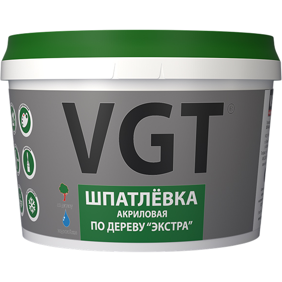 Шпаклевка по дереву ЭКСТРА ВГТ белая 1кг