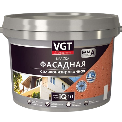 ВД ВГТ Premium фасадная силиконизированная база А IQ161 9л/14кг