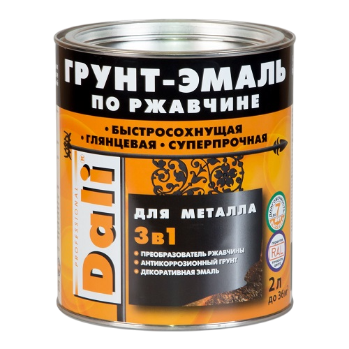 DALI Рогнеда Эмаль по ржавчине винно-красный RAL 3005 2л