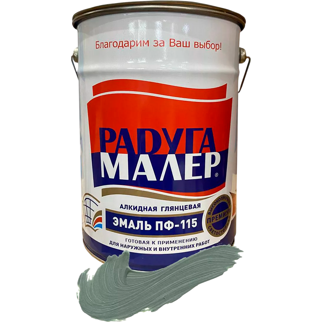 Радуга Эмаль ПФ-115 ГОСТ серая 6кг