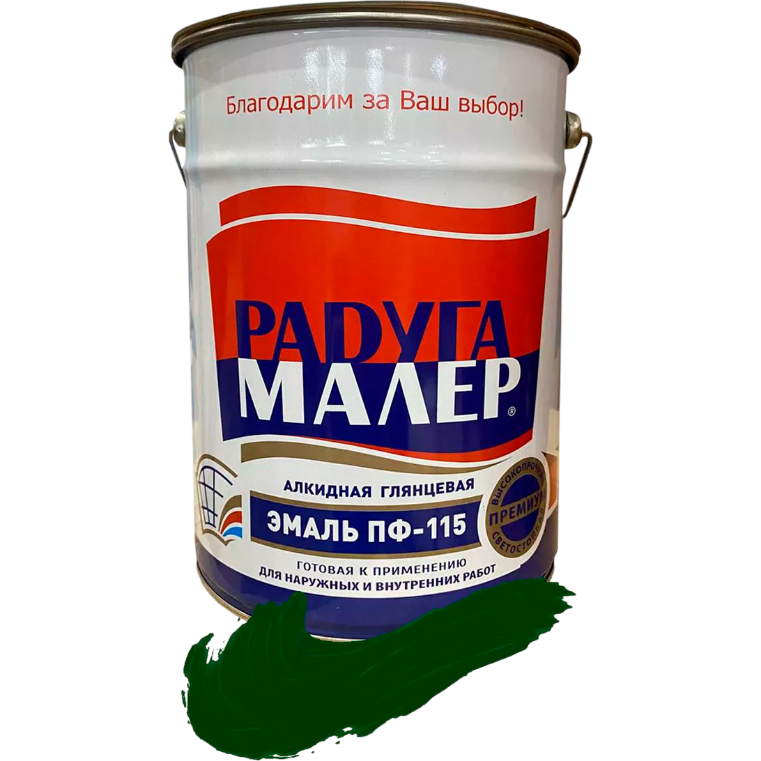 Радуга Эмаль ПФ-115 ГОСТ ярко-зеленая 6кг