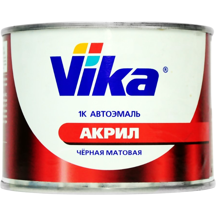 Vika 1К Эмаль АК-142 чёрная матовая 400г