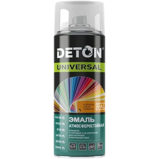 Deton UNIVERSAL Аэрозольная эмаль Алкидная  RAL-3011 вишня 520мл
