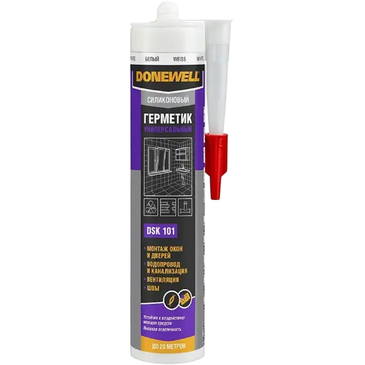Donewell DSK 101 Герметик силиконовый универсальный белый 260мл