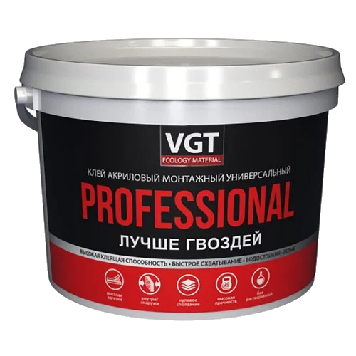 ВГТ PROFESSIONAL Клей монтажный белый 3кг