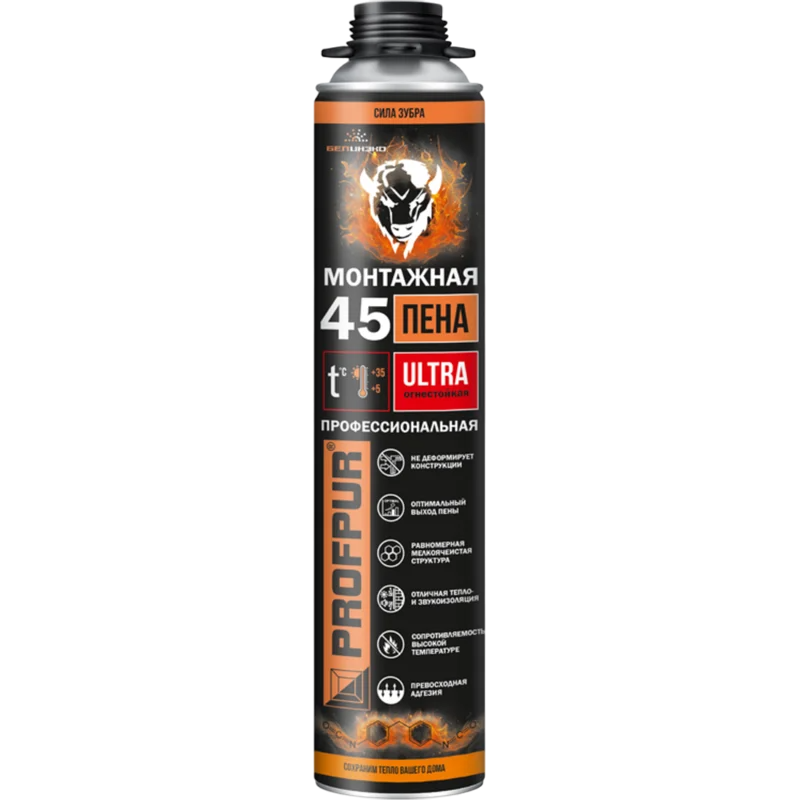 PROFPUR ULTRA 45 Профессиональная огнестойкая пена 750мл