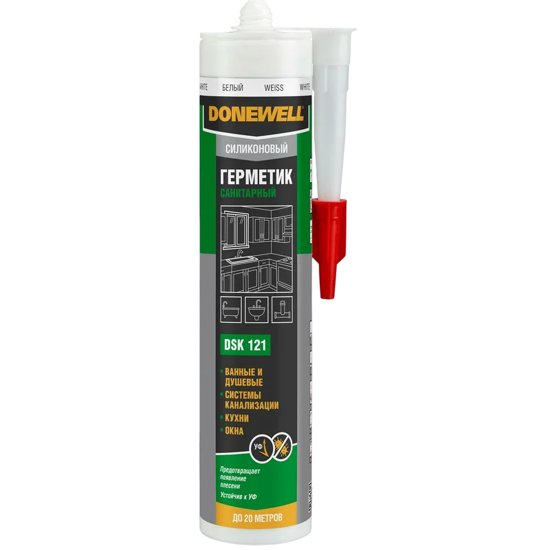 DONEWELL DSK 121 Герметик силиконовый санитарный белый 260мл
