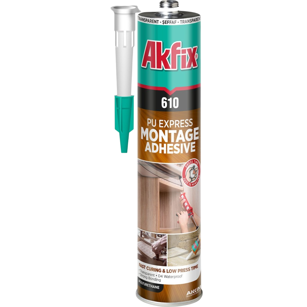 Akfix 610 Жидкие гвозди прозрачный полиуретановый 310мл