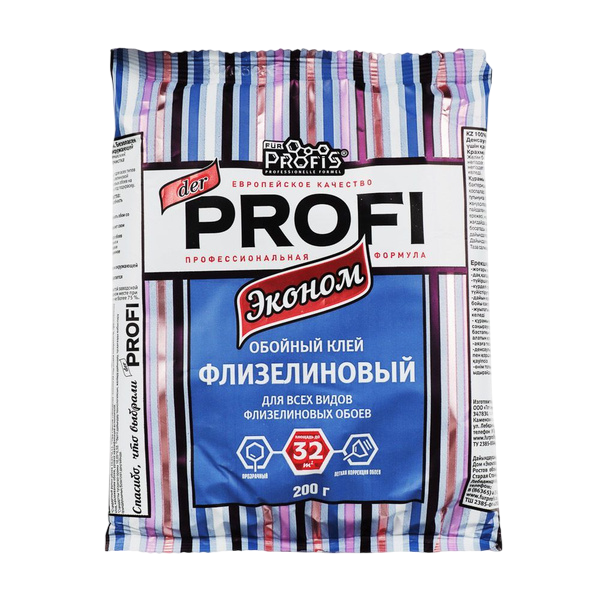 der PROFI эконом клей обойный флизелин Каменск 200г
