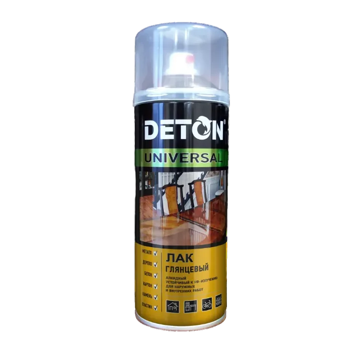 Deton UNIVERSAL Аэрозоль Лак алкидный глянцевый 520мл