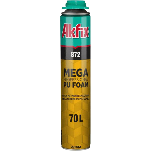 Akfix 872 70л Профессиональная полиуретановая монтажная пена 1020г